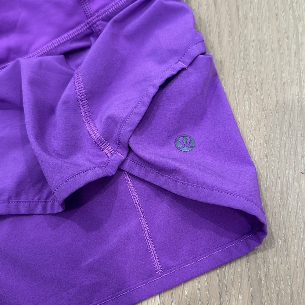 Lululemon Womens Speed Short Moonlit Magenta Purple Colorful Zipper Running 8 - Picture 10 of 15